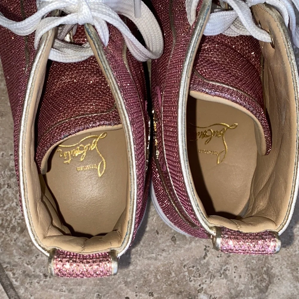Christian Louboutin Glitter Pink Sneakers - Picture 10 of 16